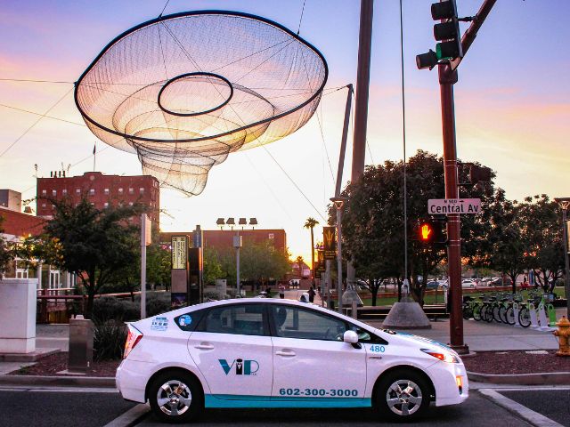 VIP Taxi in Action Going to an Arizona Pool Party