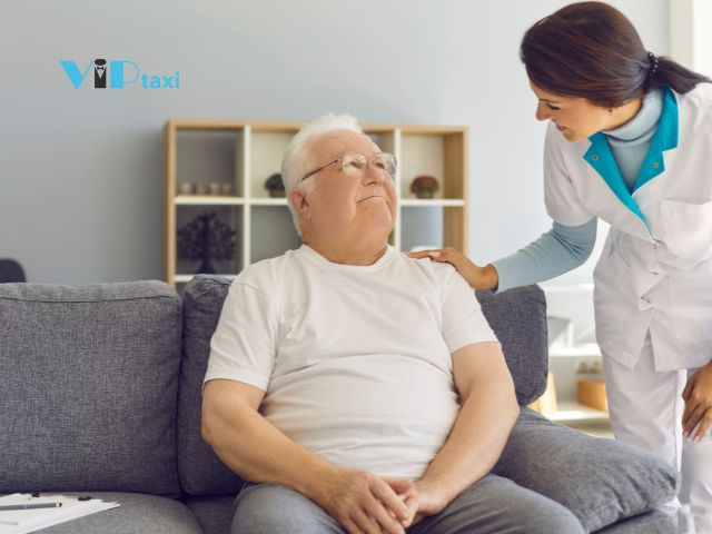 Older Patient Waiting for Their Senior Healthcare Transportation